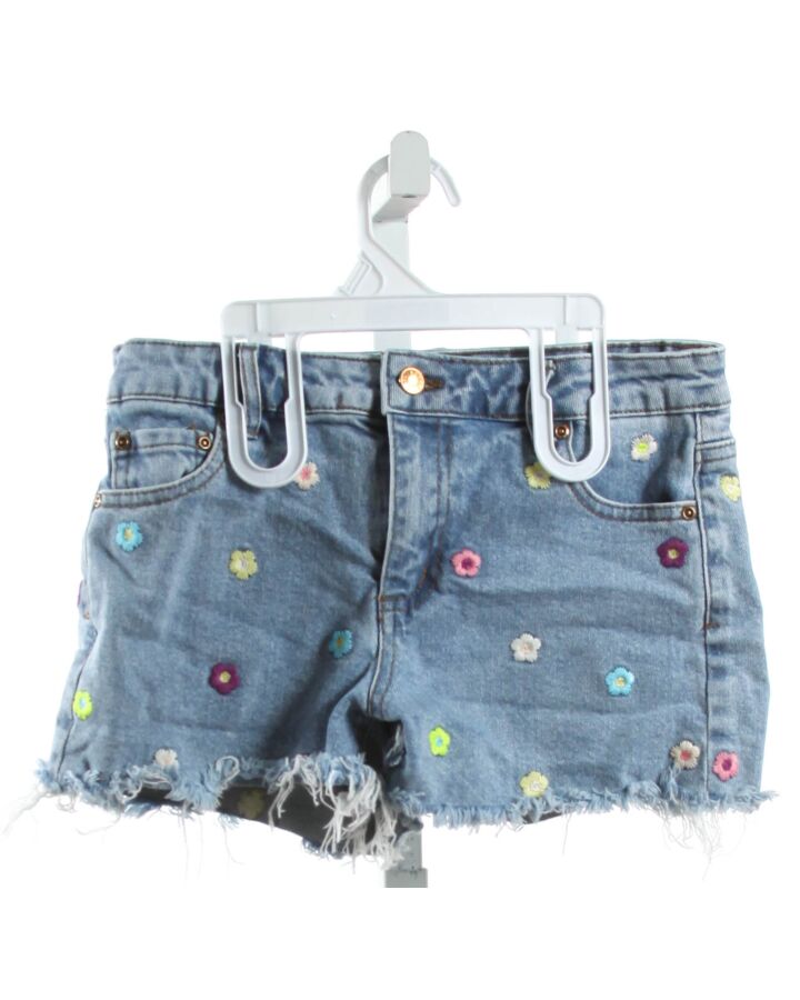 TRACTR  DENIM  FLORAL EMBROIDERED SHORTS
