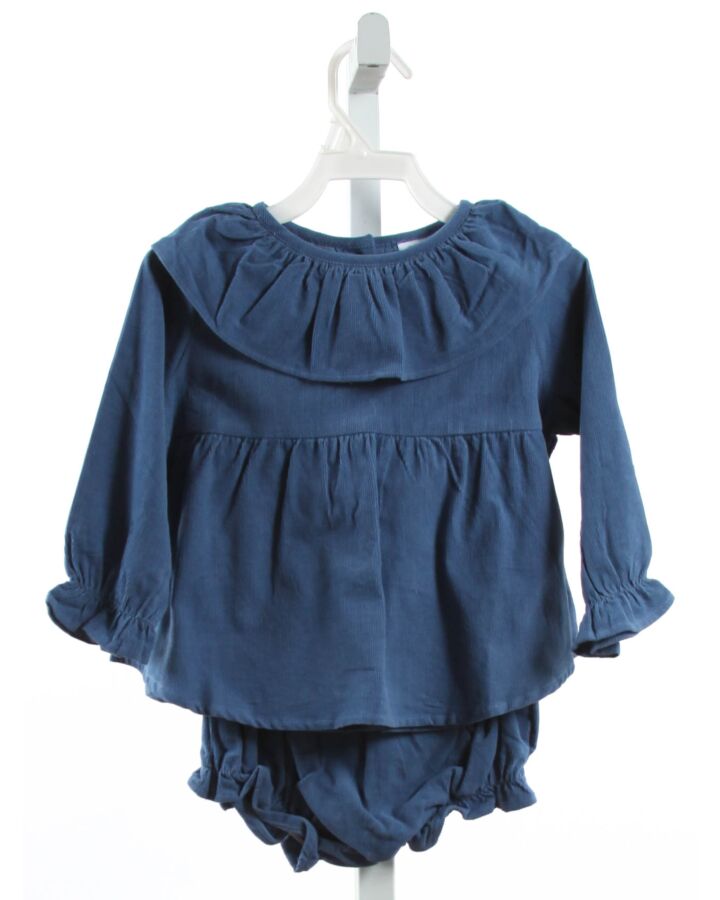 GRACE & JAMES  NAVY CORDUROY   2-PIECE OUTFIT WITH RUFFLE