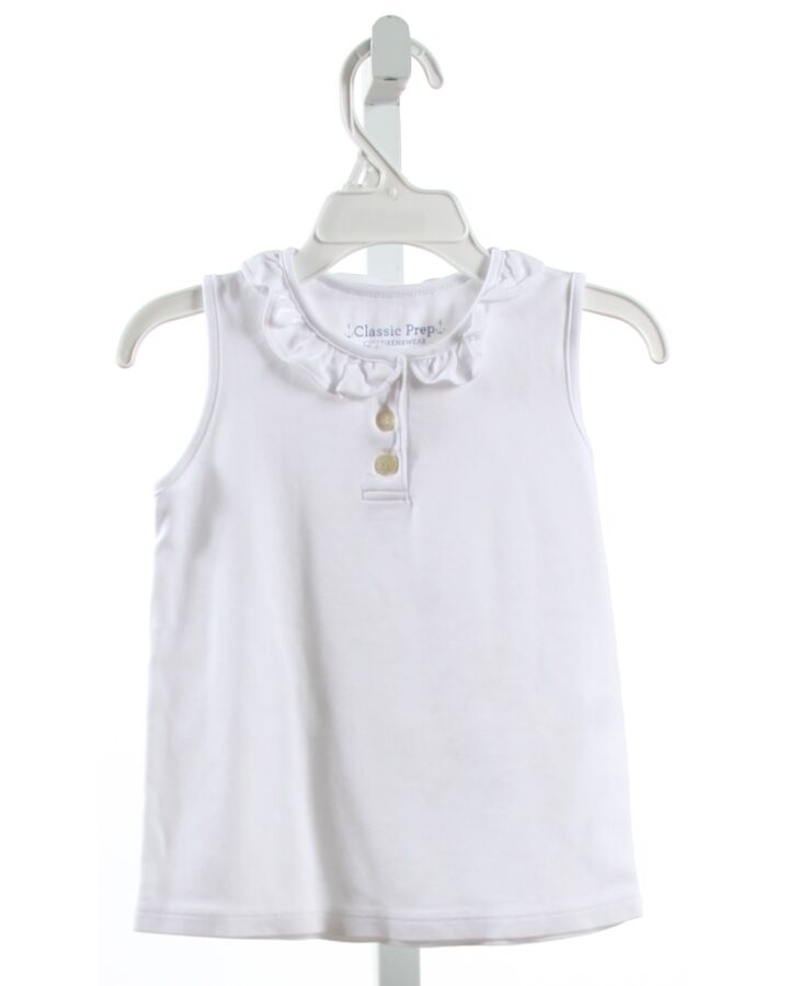 CPC  WHITE    KNIT TANK WITH RUFFLE