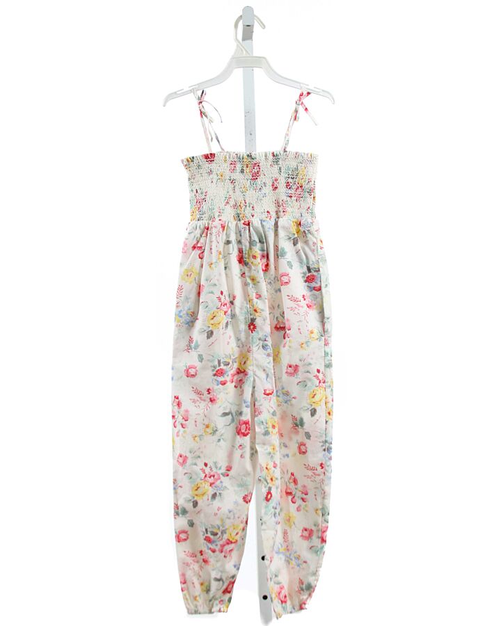 POLO BY RALPH LAUREN  WHITE  FLORAL SMOCKED ROMPER