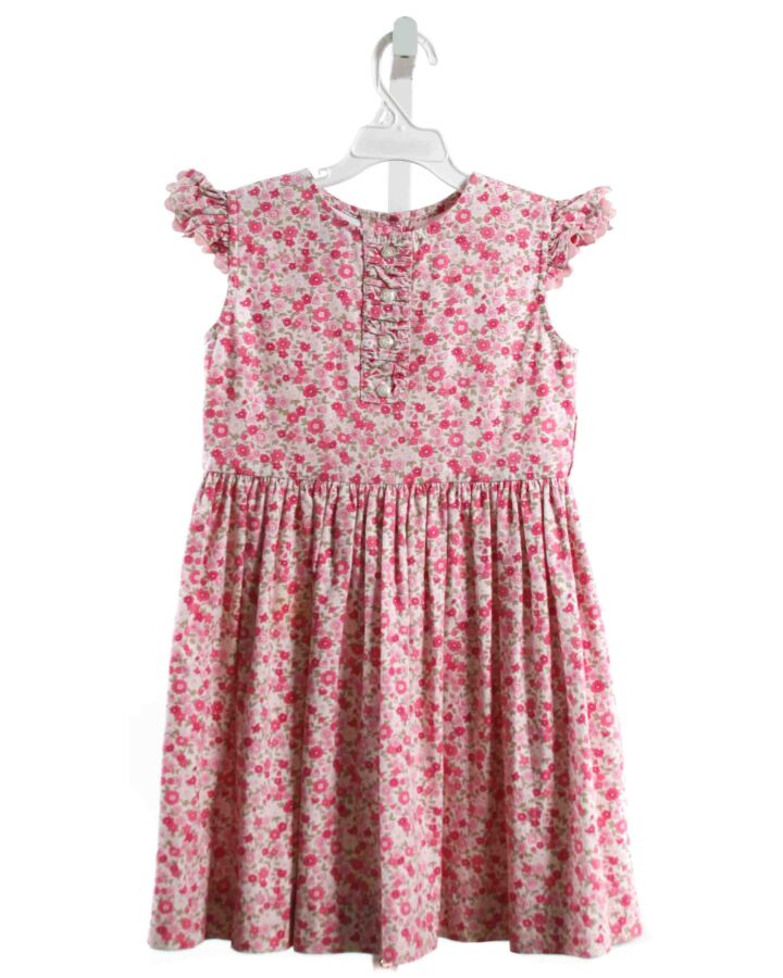 ALICE KATHLEEN  PINK  FLORAL  DRESS WITH RIC RAC