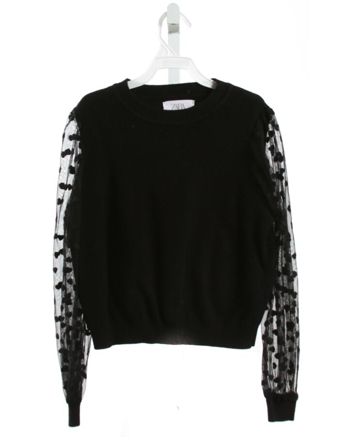 ZARA  BLACK    SWEATER WITH TULLE