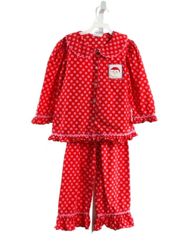 SMOCKED AUCTIONS  RED  POLKA DOT SMOCKED LOUNGEWEAR