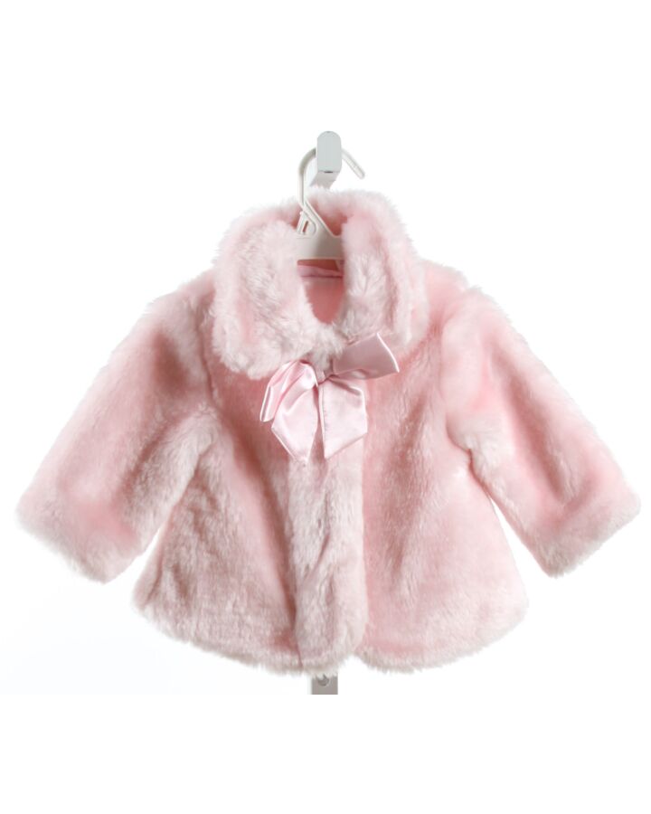FIRST IMPRESSIONS  PINK FLEECE   DRESSY OUTERWEAR WITH BOW