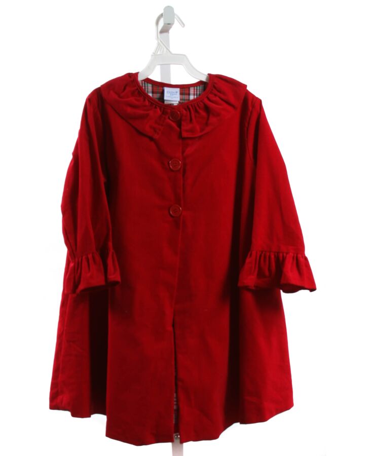 BAILEY BOYS  RED CORDUROY   DRESSY OUTERWEAR WITH RUFFLE