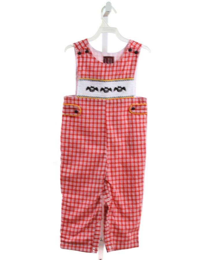 LIL CACTUS  RED  PLAID SMOCKED LONGALL