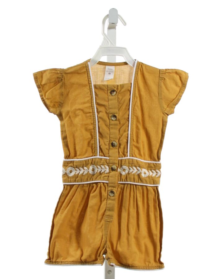 KATE QUINN  MUSTARD  EMBROIDERED ROMPER