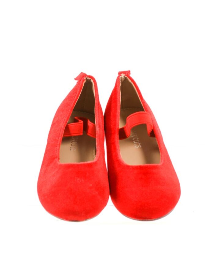 CREWCUTS RED VELVET FLATS *SIZE TODDLER 10; NWOT