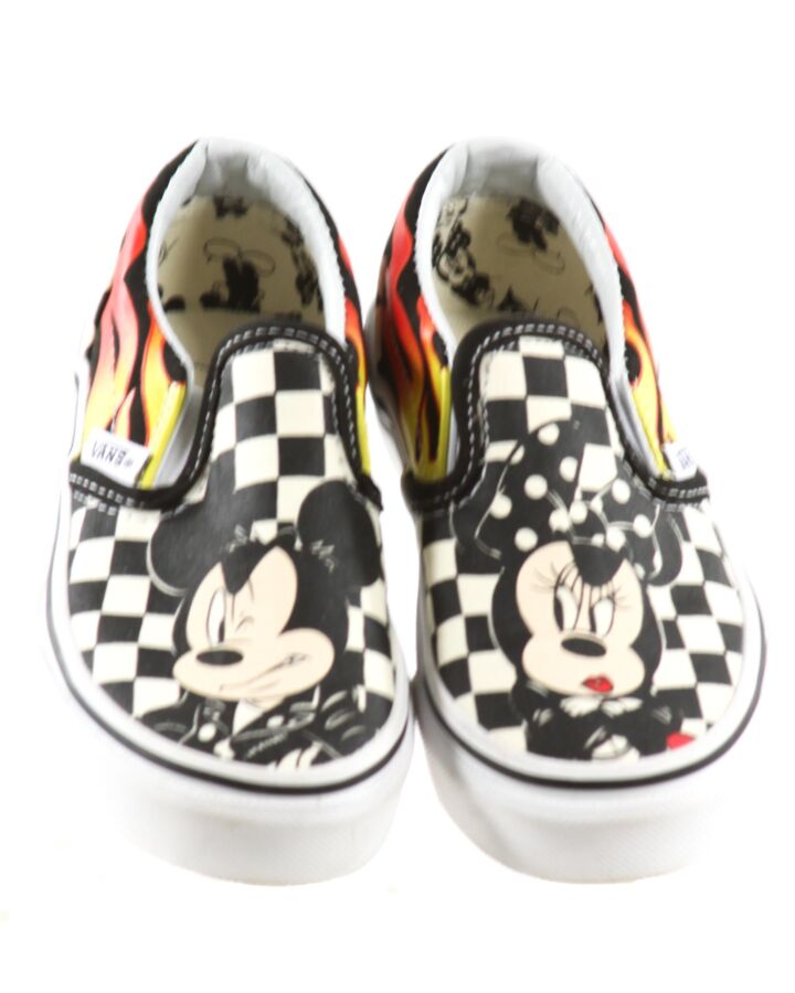 VANS BLACK SHOES WITH DISNEY'S MICKEY AND MINNIE MOUSE *EUC SIZE TODDLER 11
