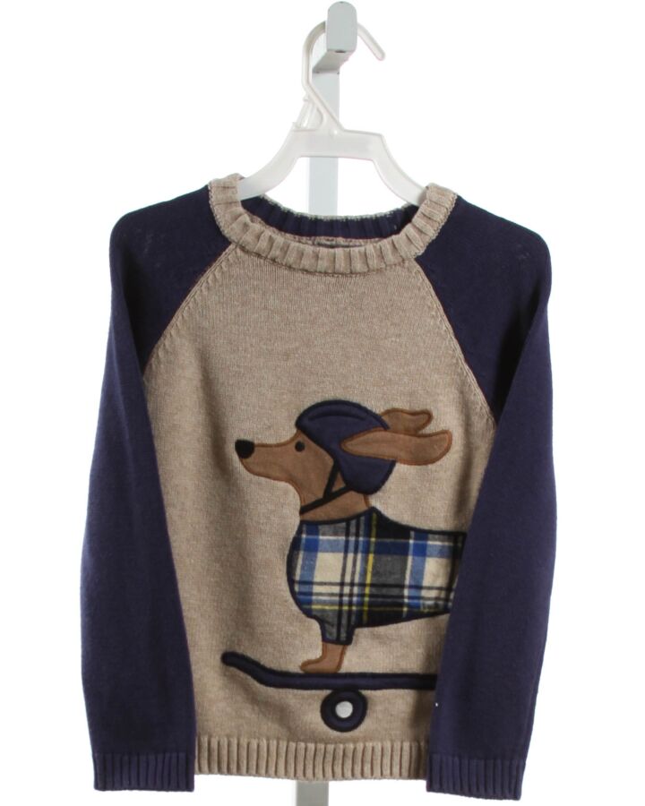 JARVIS ARCHER  BROWN   APPLIQUED SWEATER 