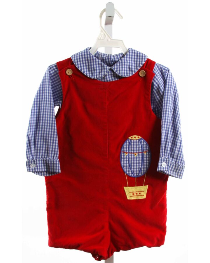 LITTLE ENGLISH  RED CORDUROY  APPLIQUED 2-PIECE OUTFIT