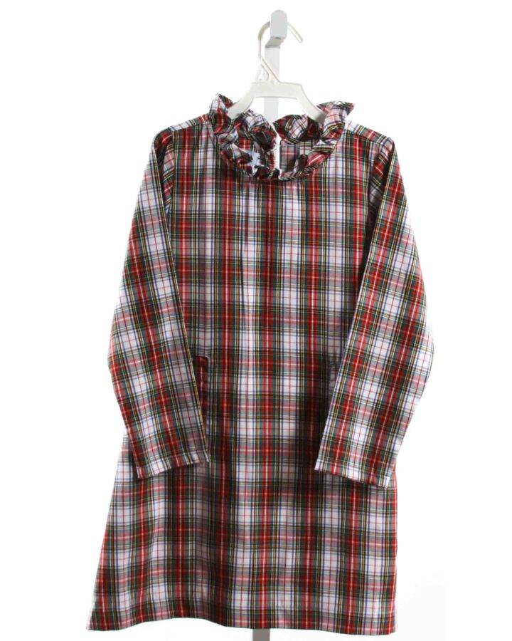 BELLA BLISS  RED  PLAID  DRESS WITH RUFFLE