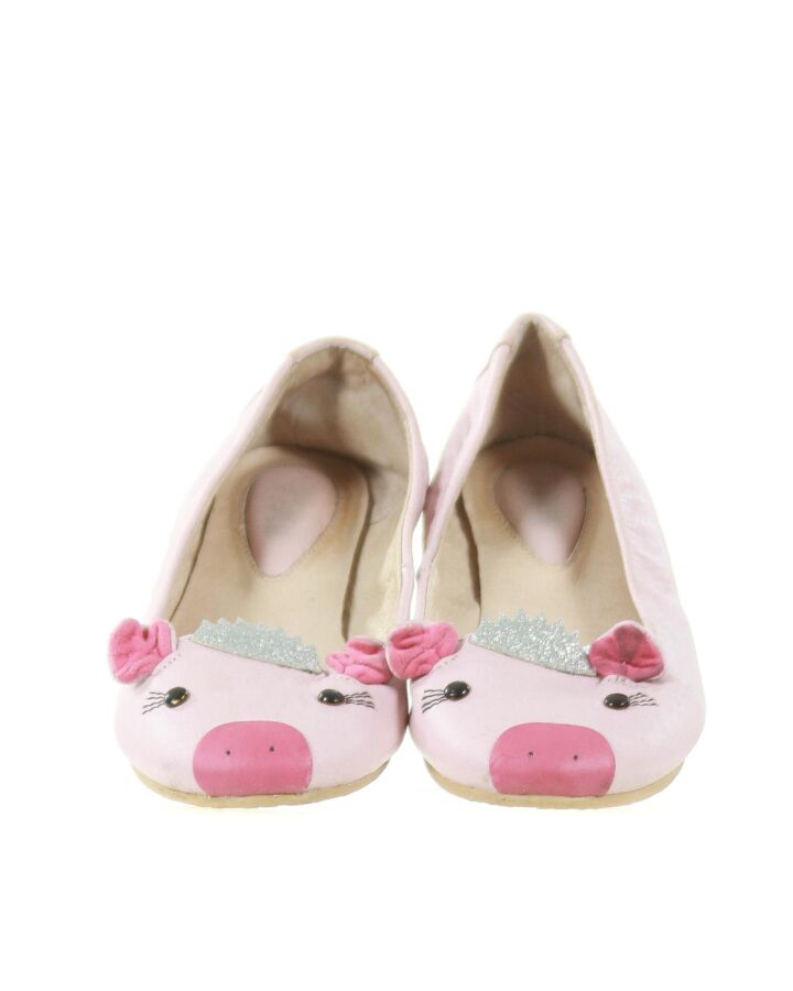 BABY BLOCK PINK APPLIQUED FLATS *SIZE EU 31 EQUIVALENT TO SIZE TODDLER 13, GUC - MINOR WEAR