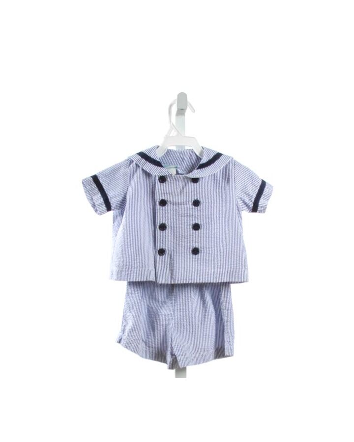 FUNTASIA TOO  NAVY SEERSUCKER STRIPED  2-PIECE OUTFIT