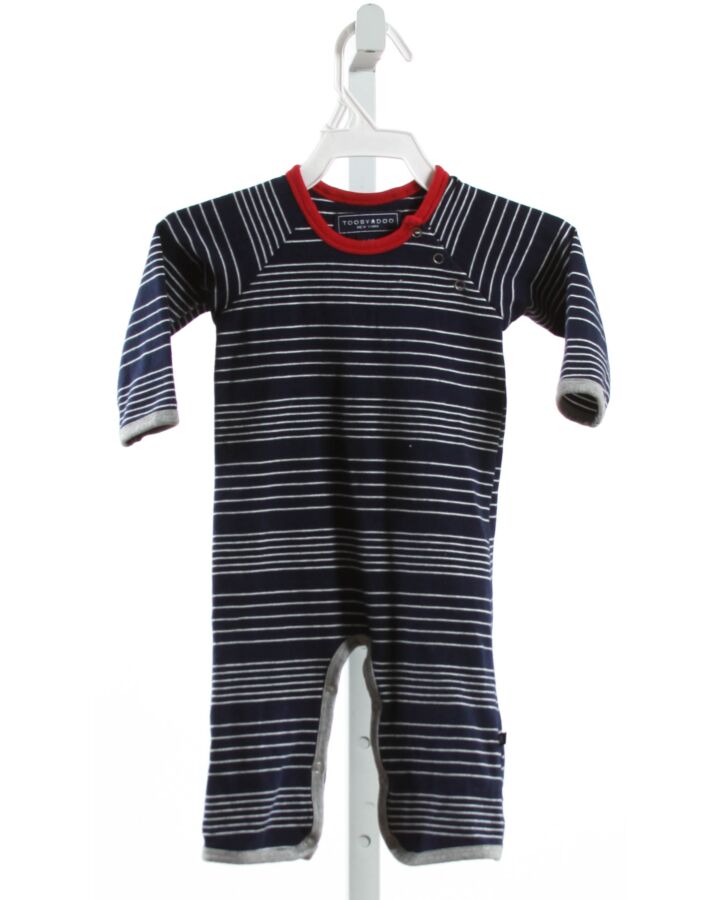 TOOBY DOO  BLUE KNIT STRIPED  ROMPER