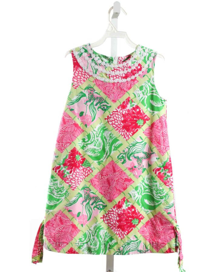 LILLY PULITZER  GREEN  FLORAL  DRESS
