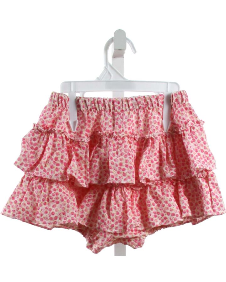 ALICE KATHLEEN  HOT PINK  FLORAL  SKORT WITH RUFFLE