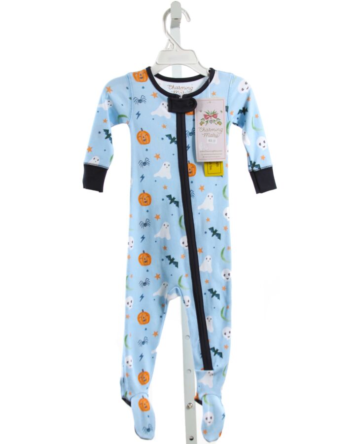 CHARMING MARY  BLUE KNIT  PRINTED DESIGN LAYETTE