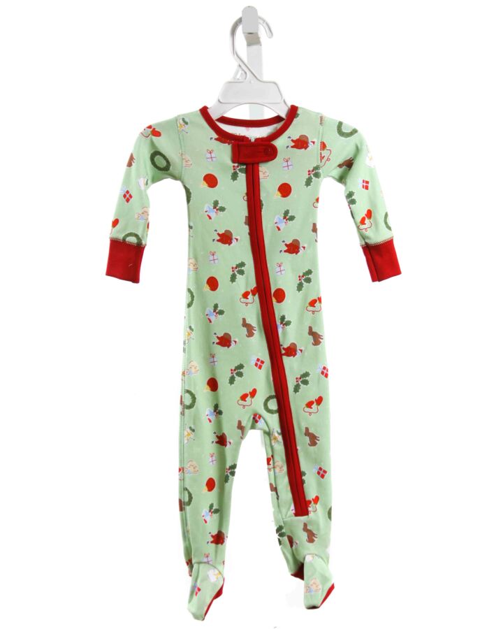 CHARMING MARY  GREEN KNIT  PRINTED DESIGN LAYETTE