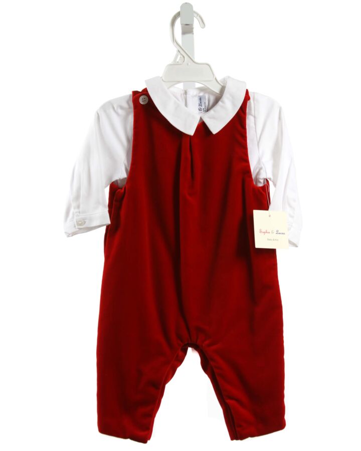 SOPHIE & LUCAS  RED VELOUR   2-PIECE DRESSY OUTFIT