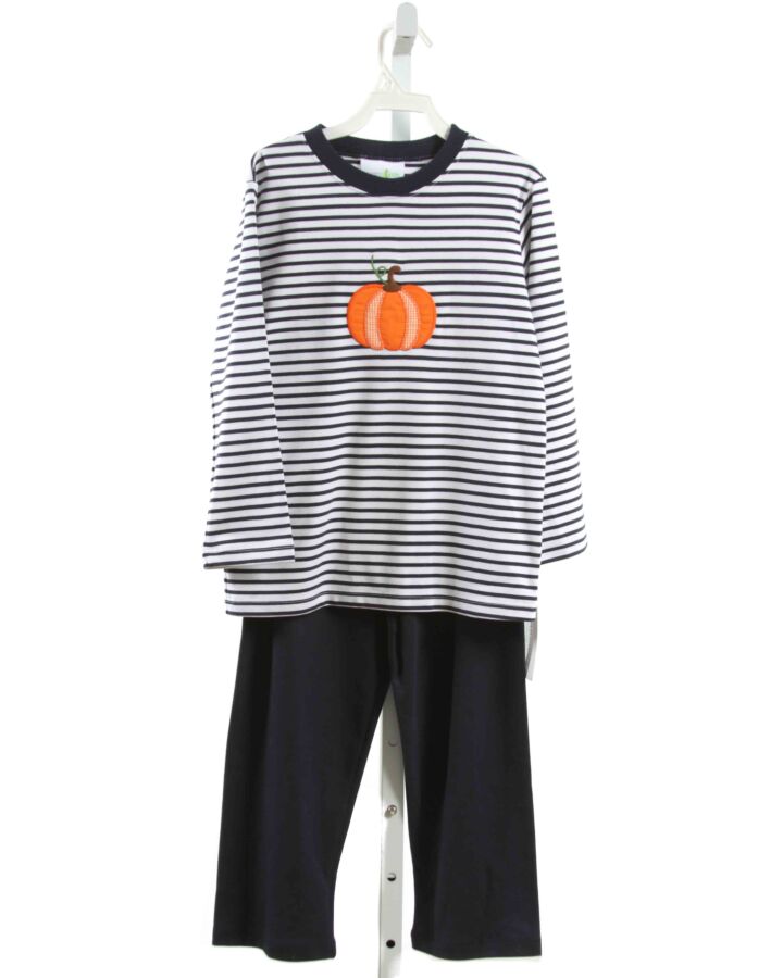ZUCCINI  NAVY KNIT STRIPED  2-PIECE OUTFIT