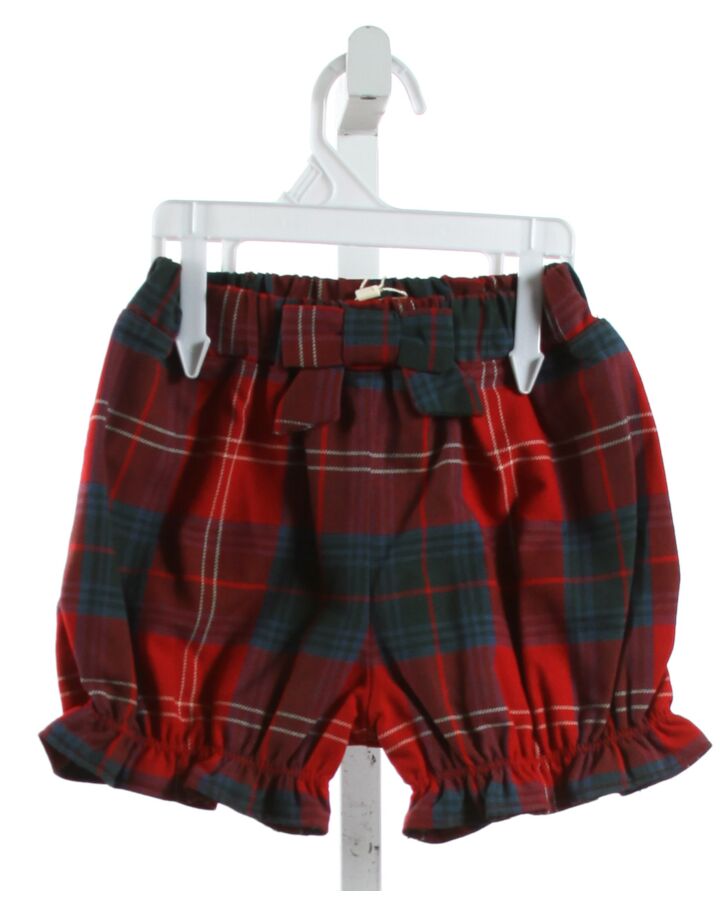 THE BEAUFORT BONNET COMPANY  RED  PLAID  BLOOMERS