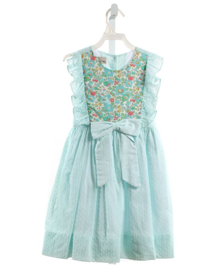 MARCO & LIZZY  MINT SWISS DOT FLORAL  DRESS WITH RUFFLE