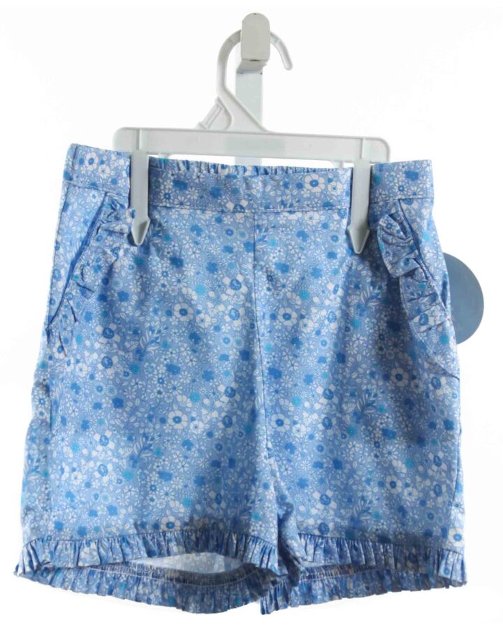 LITTLE ENGLISH  BLUE  FLORAL  SHORTS WITH RUFFLE