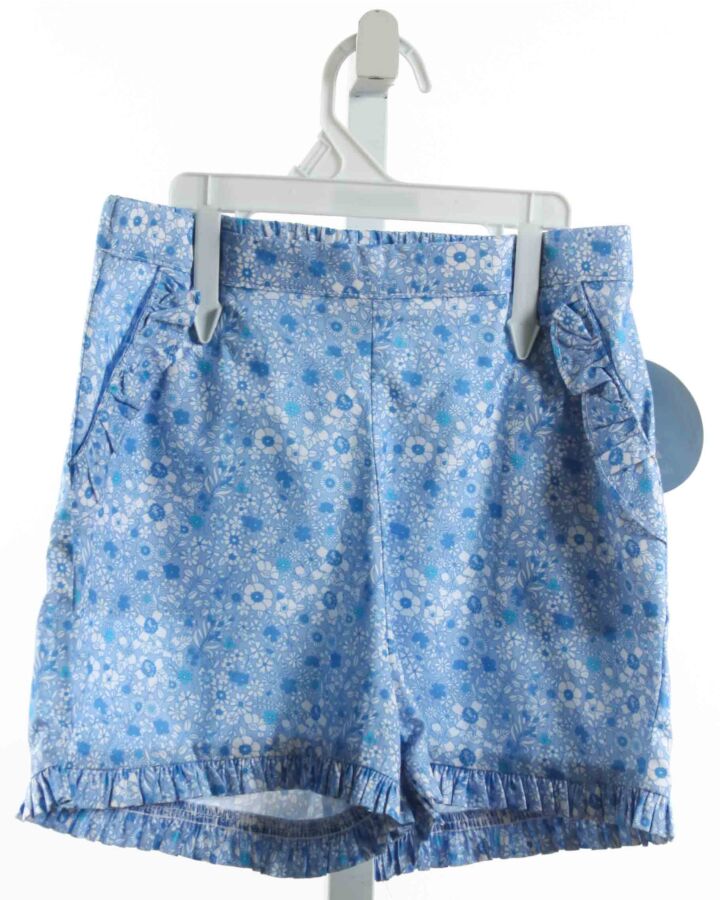 LITTLE ENGLISH  BLUE  FLORAL  SHORTS WITH RUFFLE