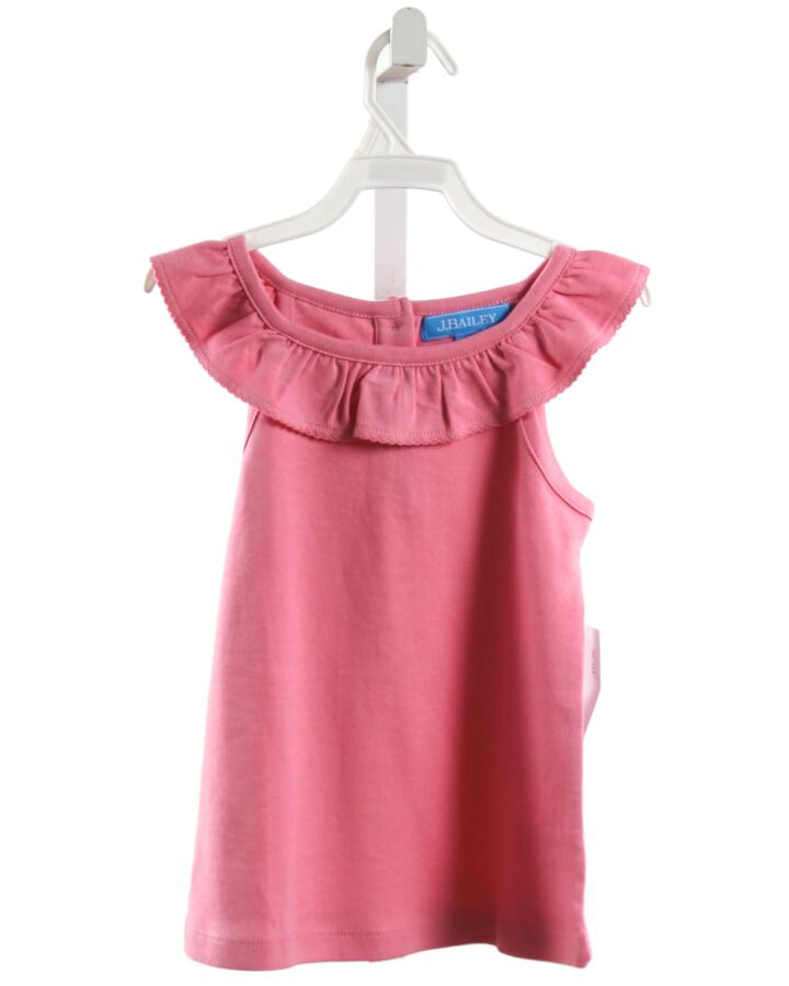 J. BAILEY  HOT PINK    KNIT TANK WITH PICOT STITCHING