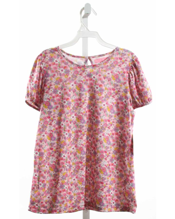 BISBY BY LITTLE ENGLISH  PINK  FLORAL  KNIT SS SHIRT