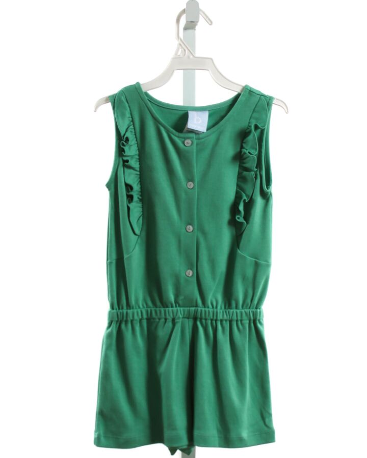 BELLA BLISS  GREEN    KNIT ROMPER WITH RUFFLE