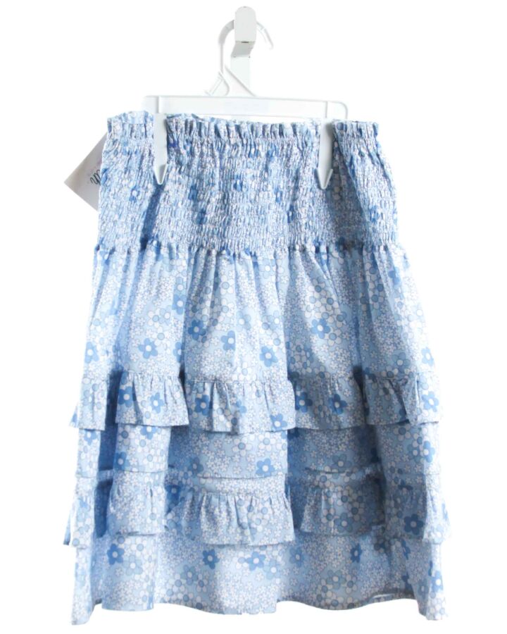 JAMES & LOTTIE  BLUE  FLORAL SMOCKED SKIRT WITH RUFFLE