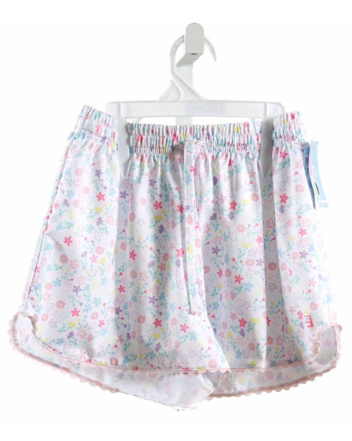 SET BY LULLABY SET  WHITE  FLORAL  SHORTS WITH RIC RAC