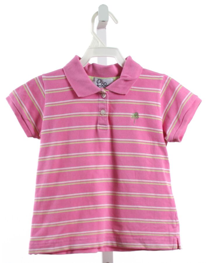 LILLY PULITZER  PINK  STRIPED  KNIT SS SHIRT