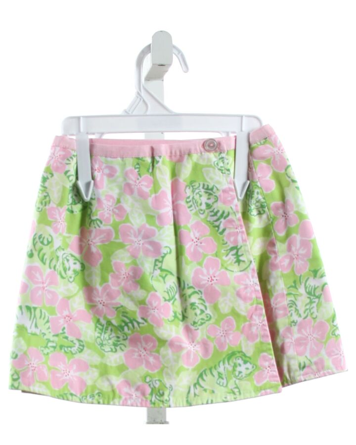 LILLY PULITZER  LIME GREEN  FLORAL  SKIRT