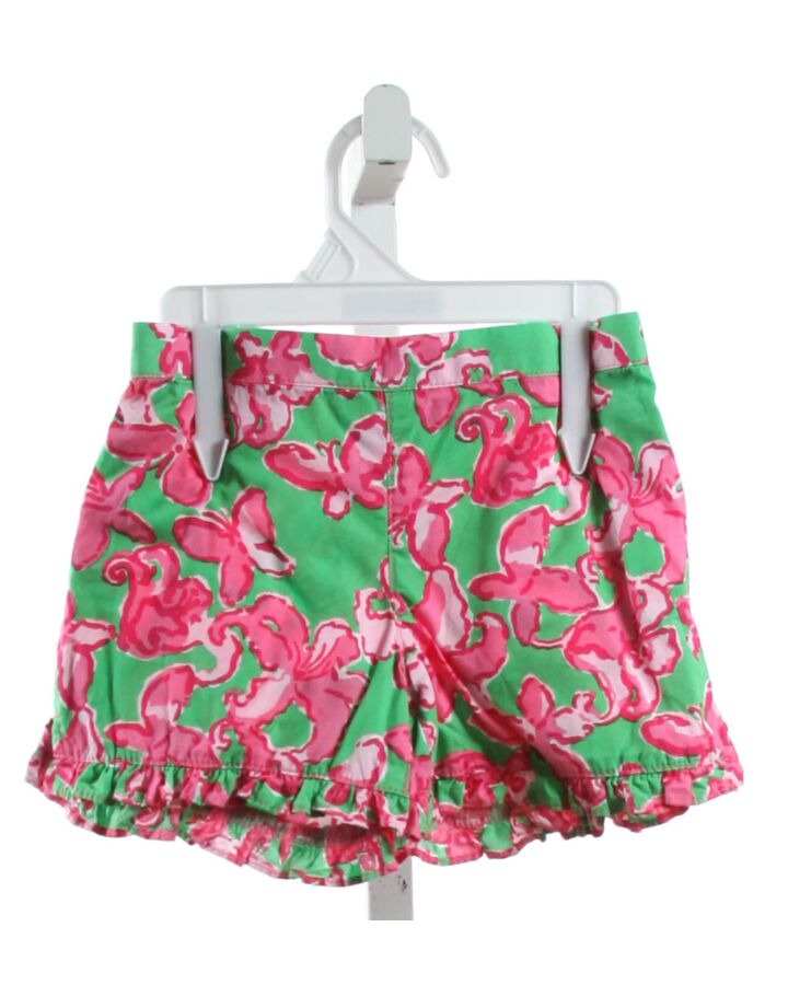 LILLY PULITZER  HOT PINK  PRINT  SHORTS WITH RUFFLE