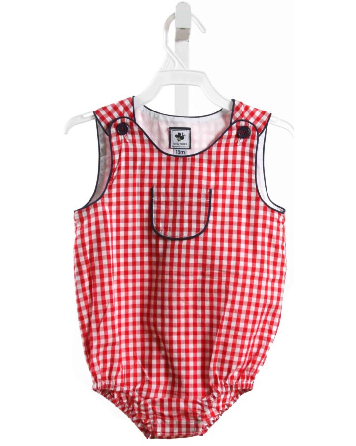 BUSY BEES  RED  GINGHAM  BUBBLE