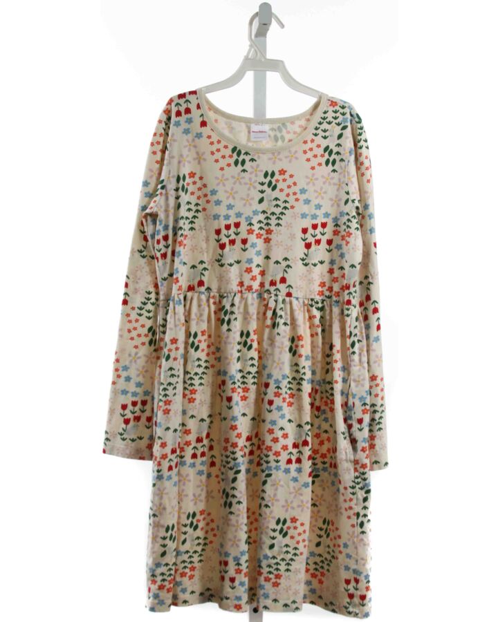 HANNA ANDERSSON  WHITE  FLORAL  KNIT DRESS 