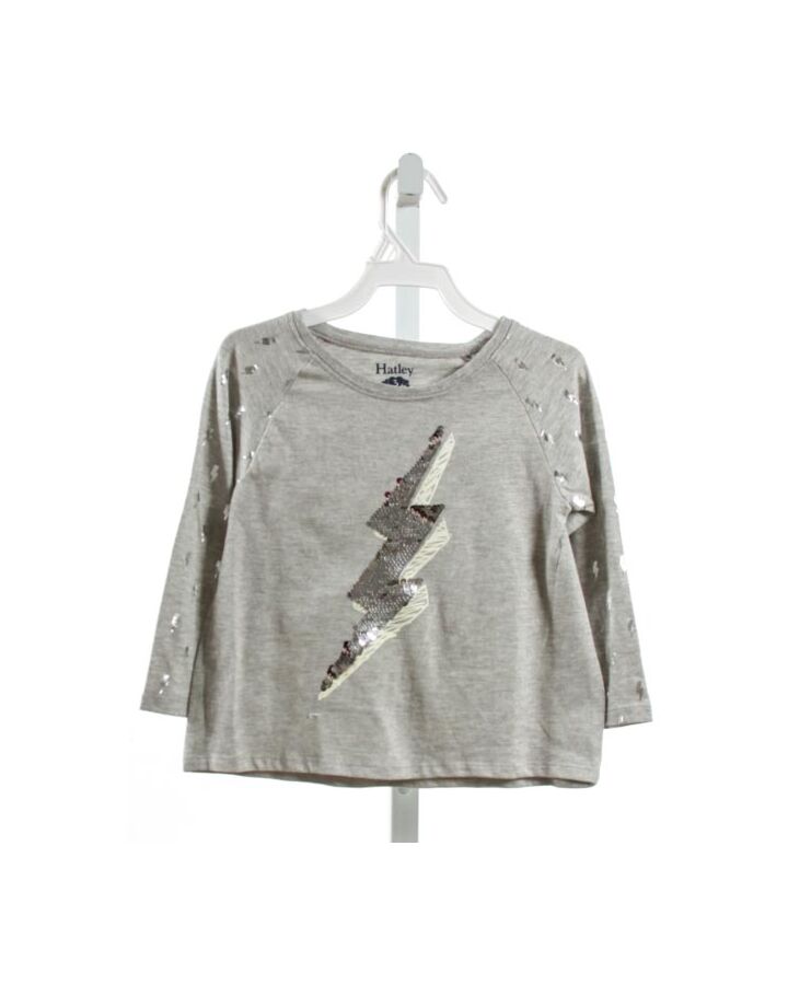 HATLEY  GRAY  SEQUINED KNIT LS SHIRT