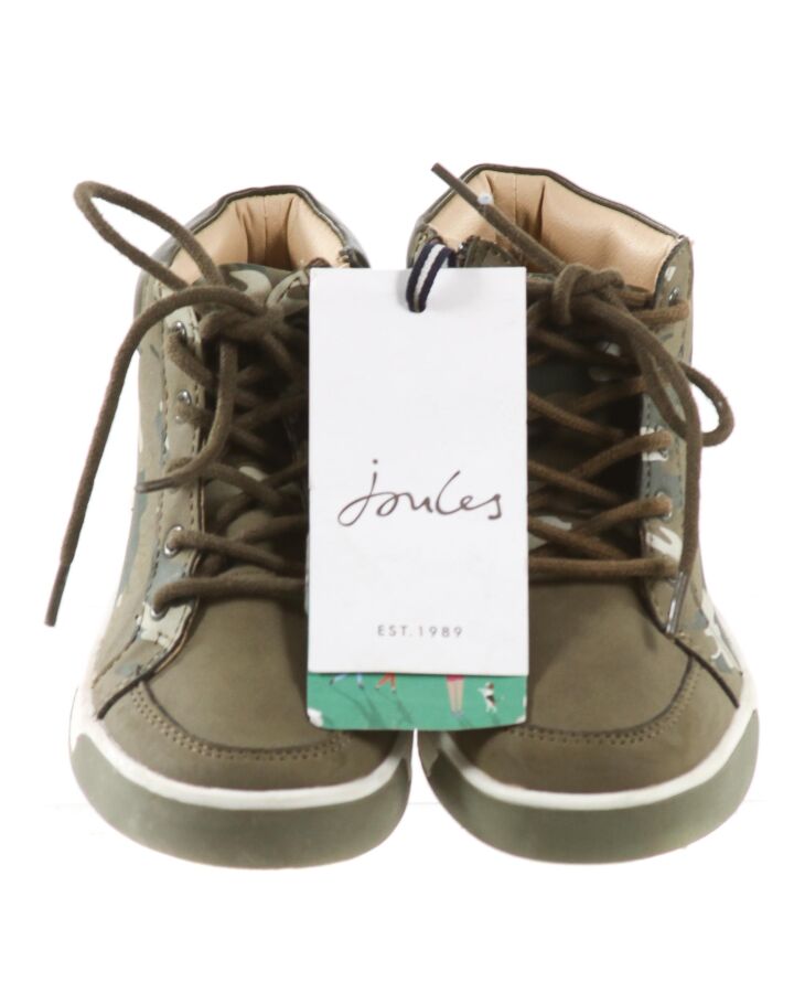 JOULES GREEN HIGH TOPS*SIZE TODDLER 9; NWT-CAMO SIDES