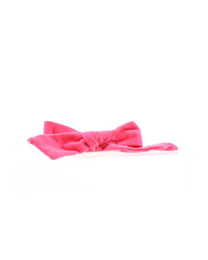 LOLO  HOT PINK CORDUROY  HAIR BOW