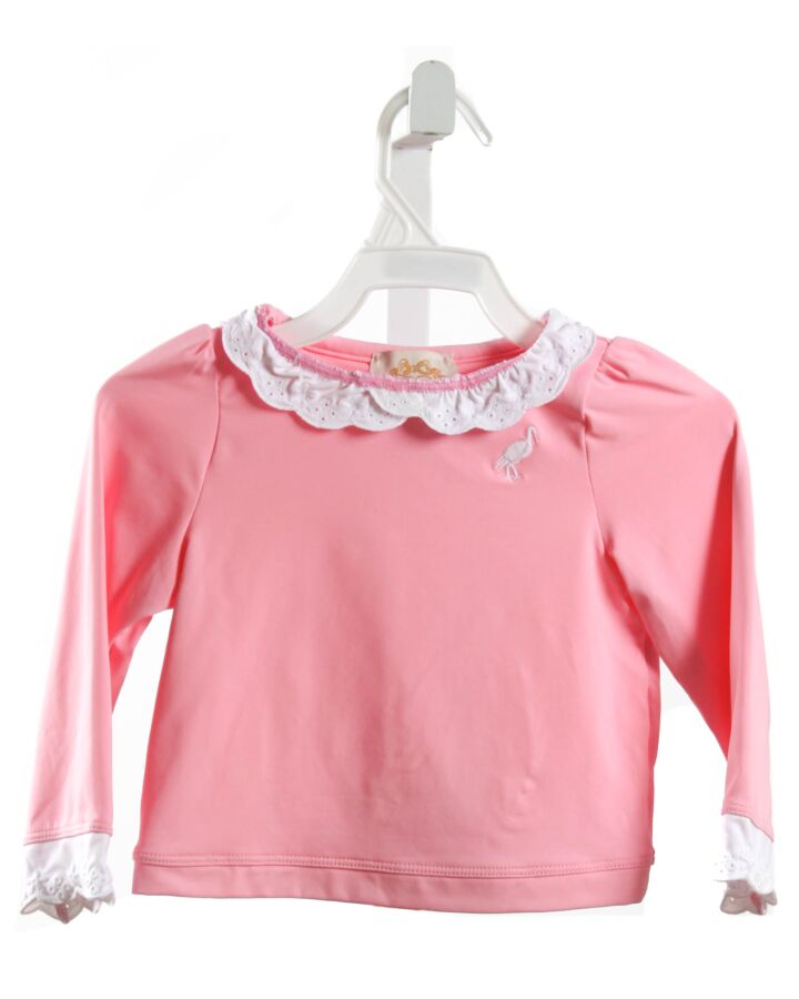 THE BEAUFORT BONNET COMPANY  PINK    RASH GUARD WITH EYELET TRIM