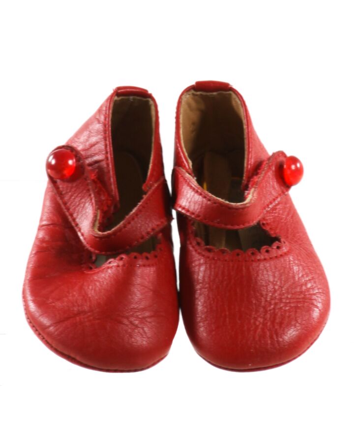 ELEPHANTITO RED MARY JANES *THIS ITEM IS GENTLY USED WITH MINOR SIGNS OF WEAR (MINOR CREASING) *GUC SIZE INFANT 2