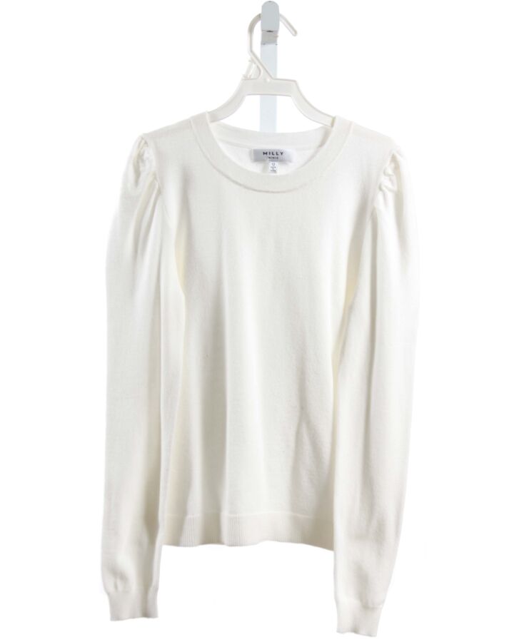 MILLY  WHITE    KNIT LS SHIRT