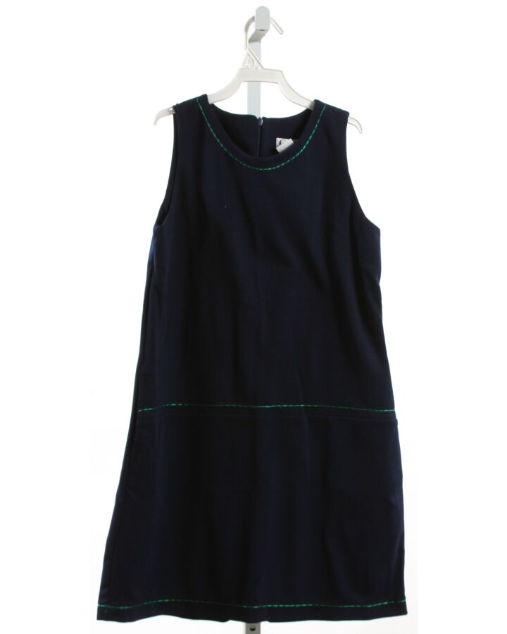 GABBY  NAVY   EMBROIDERED KNIT DRESS