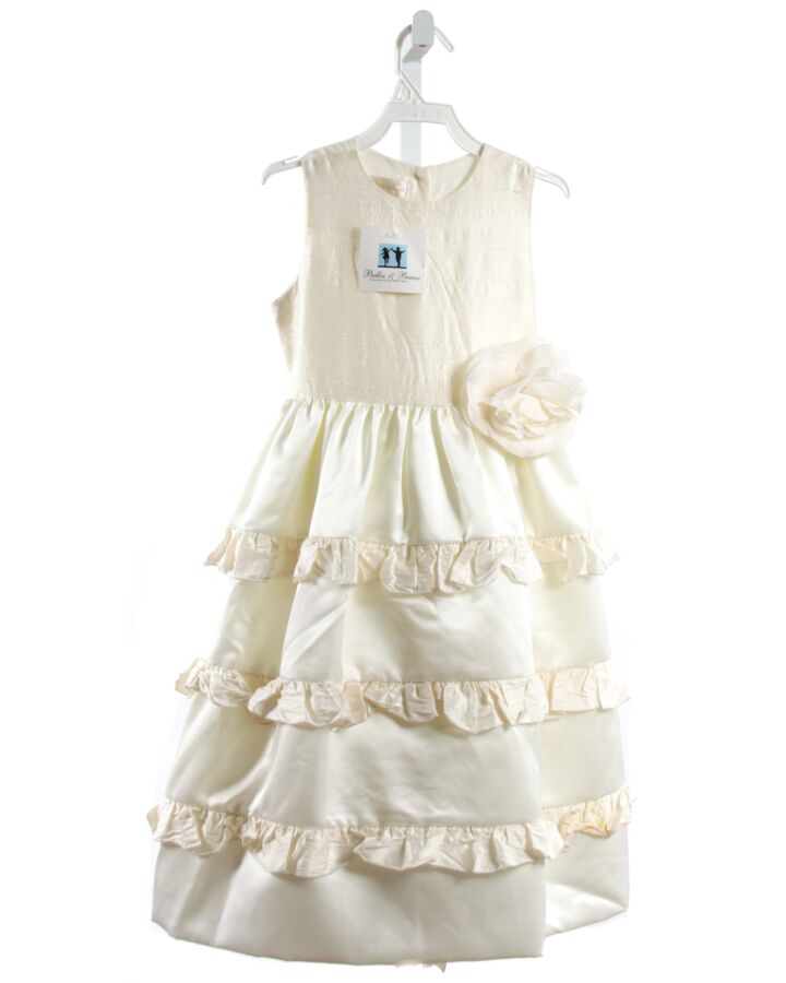 MALLEY & COMPANY  CREAM    PARTY DRESS WITH RUFFLE