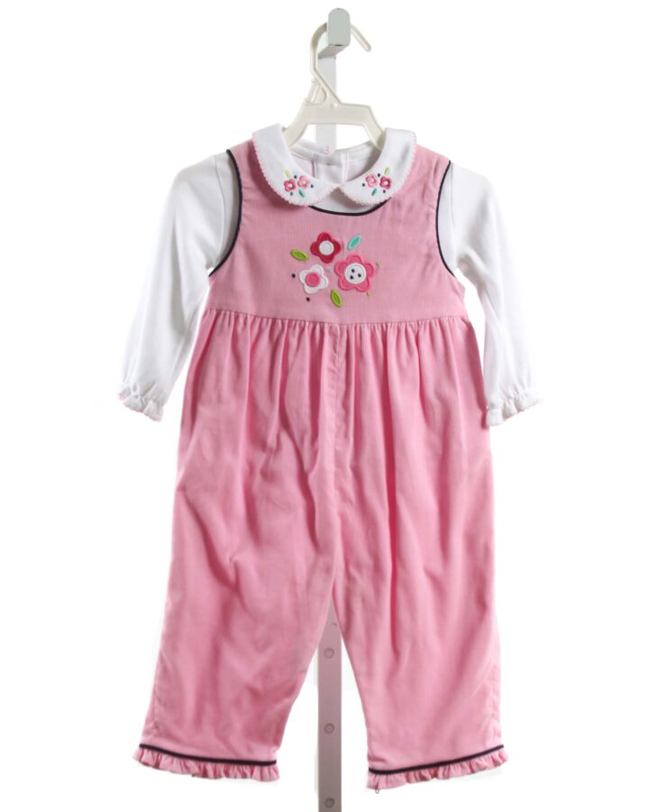 FLORENCE EISEMAN  PINK CORDUROY   2-PIECE OUTFIT WITH PICOT STITCHING