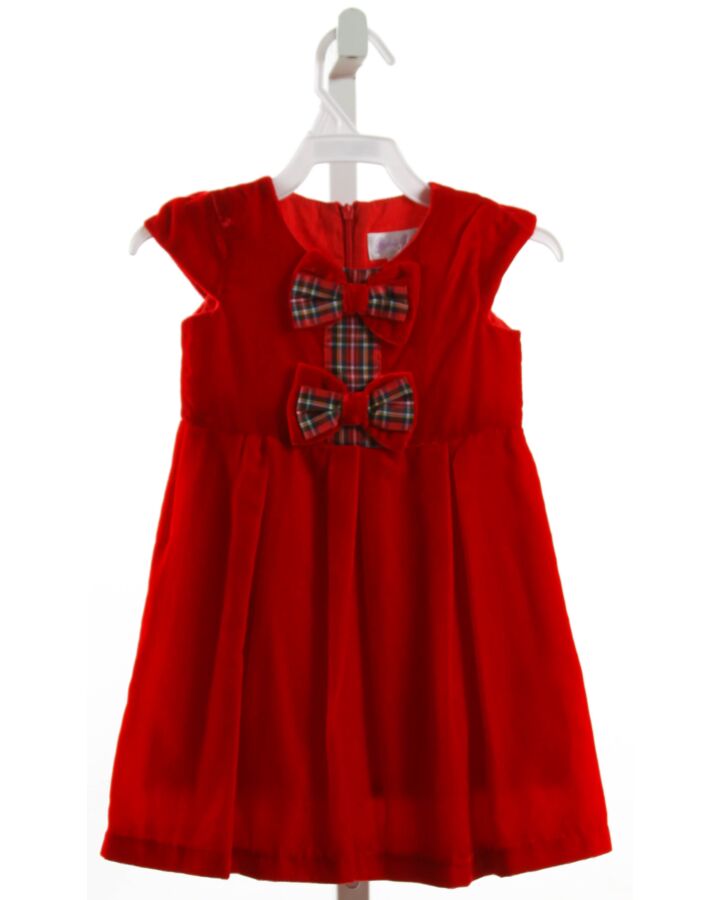 RACHEL RILEY  RED VELVET   PARTY DRESS WITH BOW