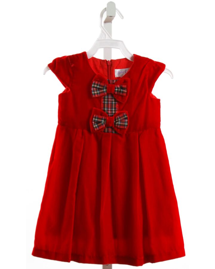 RACHEL RILEY  RED VELVET   PARTY DRESS WITH BOW
